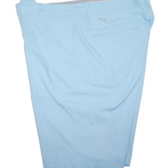 Sold.   Excellent Puma Bio Cell Performance Golf Shorts 36 10 Light Blue - Picture 1 of 6